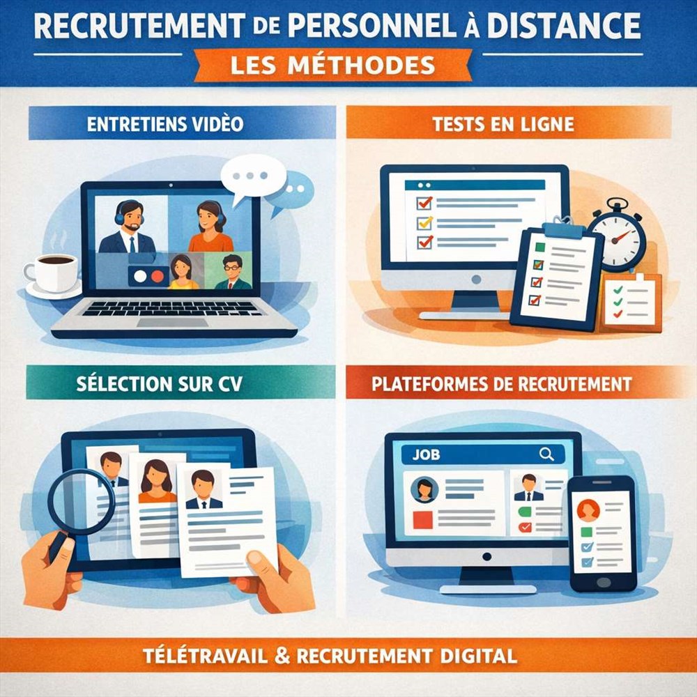 Recrutement de personnel à distance : les méthodes