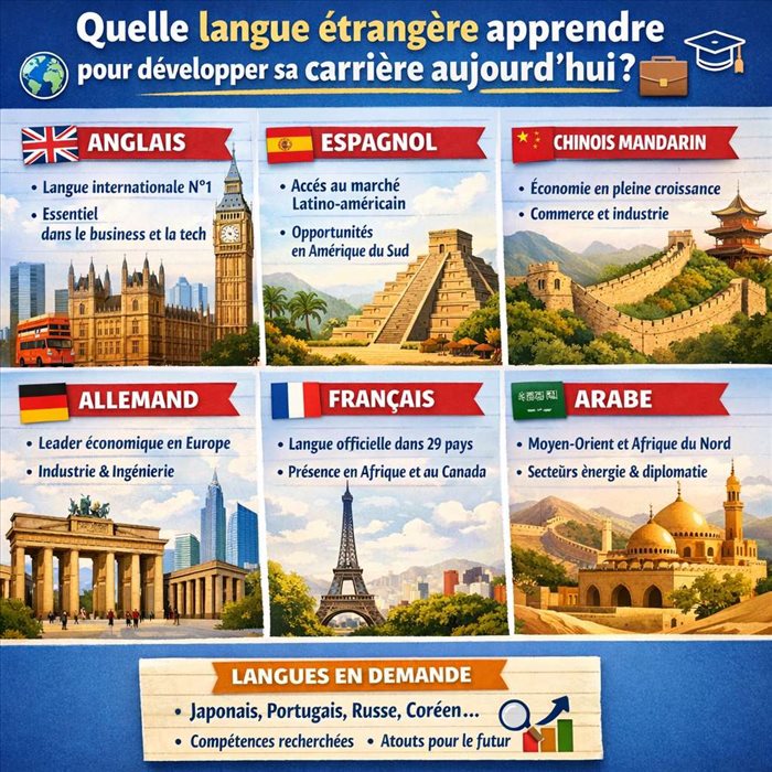 Quelles langues apprendre en 2026 pour booster sa carrière professionnelle ?