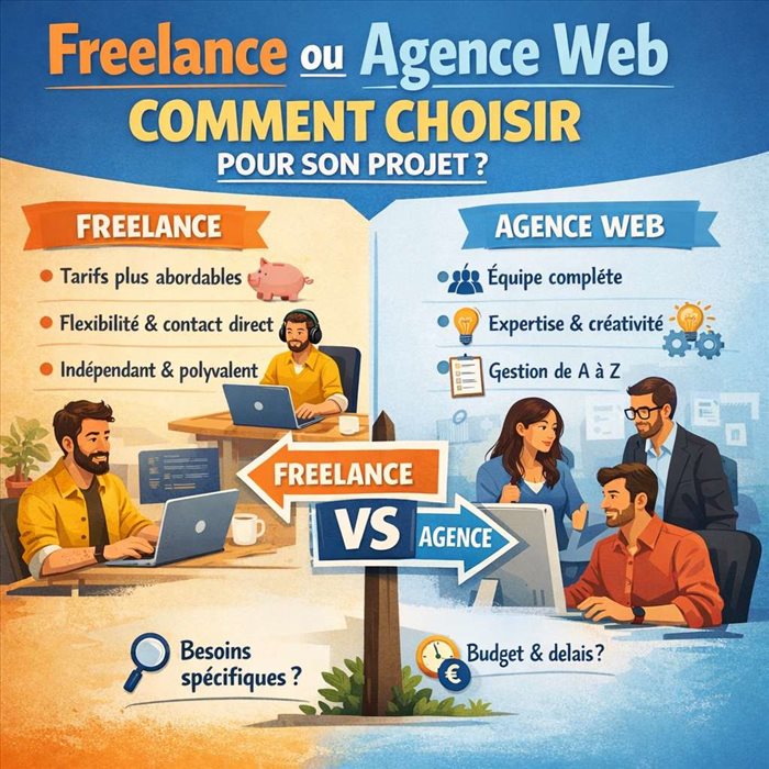 Freelance ou agence web : comment choisir pour développer son projet digital ?